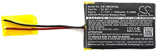 CS-TMX381BL Akku 1500mAh Kompatibel mit [Teleradio] TG-TX-MNL Ersetzt 22.381.3