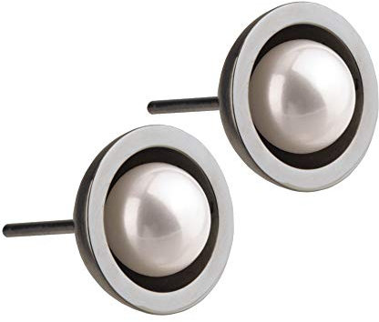 Ernstes design Ohrstecker Edelstahl Süßwasserperle Süßwasserperle E222