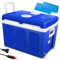 KESSER® Kühlbox 40L mit Rollen | Thermo-Elektrische Kühlbox | KÜHLT und WÄRMT | 12 & 230V | Thermobox für Auto, Boot & Camping | Mini-Kühlschrank mit ECO & MAX Modus | inkl. Kühlakkus & Getränkehalter