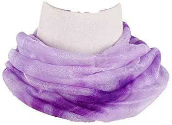 Pluto & Fox Halstuch & Mütze, Beanie, 2-in-1, dünner Stoff, transparent, einfarbig, dunkelviolett, 48cm*24cm