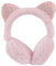 Fenical Earmuffs Ear Warmers Girls Cute Cat Ears Design Earmuffs Soft Warmers Headgear Winter Accessory, Pink