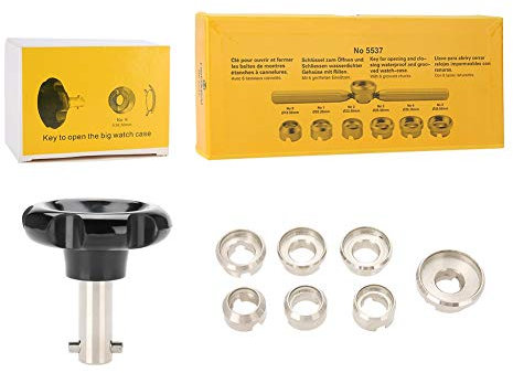Uhröffner Tool Kit,Uhrenöffner gehäuseöffner Gehäuseöffner Gehäuse Öffner,Uhr Zurück Fallöffner Remover Werkzeug Uhrmacherreparaturwerkzeug Gehäuseöffner mit 7 Stempeln