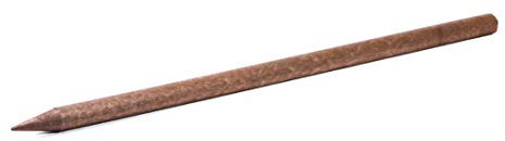 BAUZAUNWELT Weidezaunpfähle-Pfosten aus recyceltem Kunststoff, braun, Länge ca. 175 cm, Durchmesser ca. 6,0 cm - 50 Stück