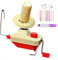 RRigo Kugelwickler, Garnstrickwebstuhl Häkeln Swift Garn Faser Schnur Kugel Wolle Wickler DIY Tool Kit, 1 Garn Kugelwickler + 1PC Schere+10 x Kunststoffnadeln