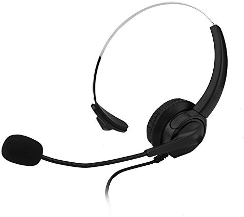 Sxhlseller Cordless Phone Headset, 2.5mm Noise Cancelling Telephone Headset for Telephone Universal Compatible Call Center Headset