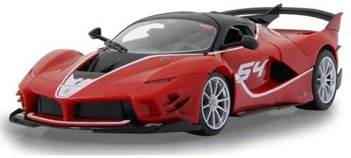 JAMARA 403115 - Ferrari FXX K EVO 1:18 2,4GHz Bausatz - Teile Werden gesteckt, kein Werkzeug od. kleben nötig, detailgetreuer Innenraum, Türen manuell öffnen, rot