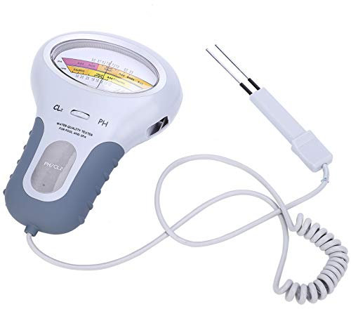 VBESTLIFE probador de Cloro y pH CL2 de Calidad del Agua, para probar el pH CL2 del líquido, para nutrientes hidropónicos, Agua Potable y acuarios, Pantallas Grandes