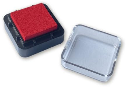 Stemplino® Stempelkissen klein Ink pad mini Kissen mit Farbe für Kinder Hochzeit Album zum Stempeln für Embossing Scrapbooking Bullet Journal Gestalten Basteln DIY (rot)