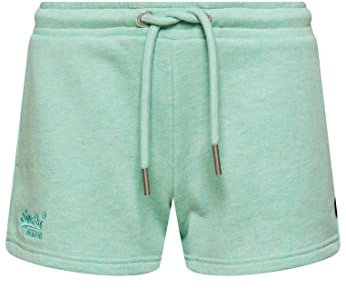 Superdry Womens Vintage Logo EMB Jersey Shorts, Minted Marl, XS