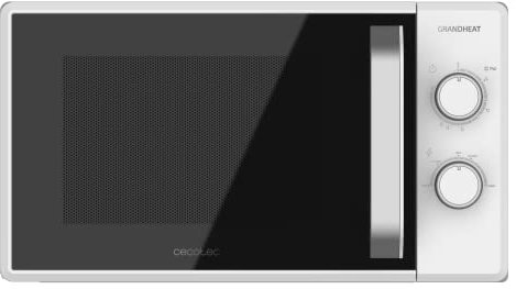 Cecotec Forno a Microonde Grandheat 3010 da 20 litri, 700 W, 6 livelli di potenza, rivestimento Anti-Dirt iTech e tecnologia 3DWave, modalità scongelamento, timer, colore bianco