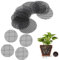 KOXLONG 50 Pcs Flower Pot Mesh Pads Gardening Mat Round Impermeable Pad Hole Gasket Bonsai Breathable Plant Potting Bottom Grid for Prevent Soil Loss Drainage Screens- 4 inch