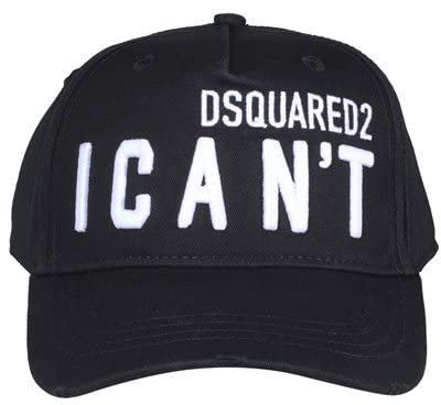 DSQUARED2 DSQ Cap Baseballcap BCM0484 I'CANT 05C0001 M063 Schwarz Black OS