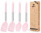 Pack of 4 Silicone Cooking Utensils Set, Non Stick Large Solid Spatulas, Heat Resistant Black Slotted Spoons, Ideal BPA Free Kitchen Turners for Frying, Mixing,Serving,Draining