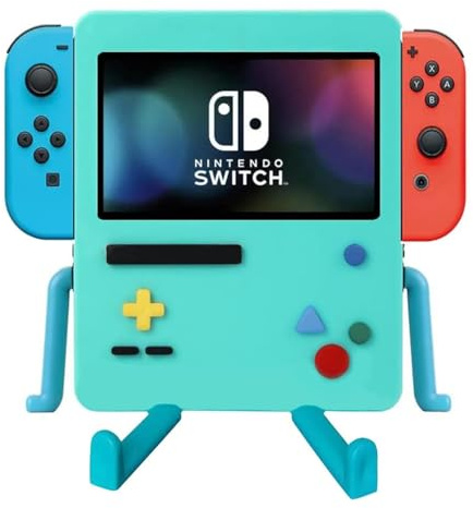 IRISFLY Ständer für Nintendo Switch Zubehör, USB Portable Dock Playstand für Nintendo Switch OLED Cute Case Decor (Blau)