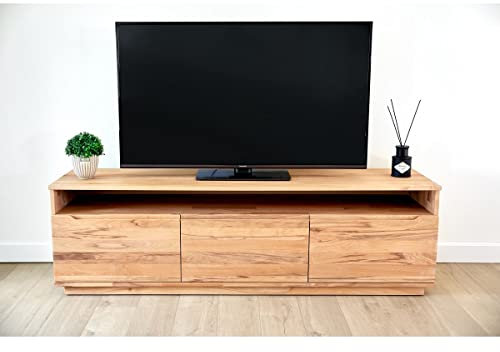 Mayaadi-Home TV-Schrank Abaro Kernbuche Natur geölt RTV Regal Lowboard Massivholz Anrichte Wohnzimmer Wohnzimmerschrank Stehend Stauraum Kommode Esszimmer Schlafzimmer 185x55x45 cm