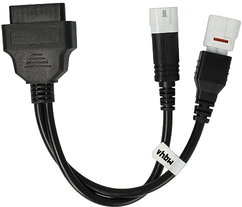 vhbw OBD2 Adapter 3Pin / 4Pin auf OBD2 16Pin kompatibel mit Yamaha 2016-2019 FJR 1300, MT-09 / SP, MT-10 / SP, R1 / R1M Motorrad - 20 cm