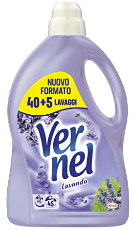 Vernel Lavendel Weichspüler Waschmaschine, verdünnt duftend, Frische und Weichheit, Einzelpackung mit 45 Waschgängen