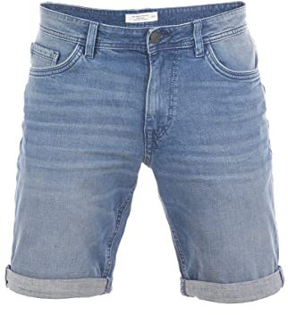 TOM TAILOR Jeans Shorts Herren Stretch Kurz Regular Slim Fit Josh Kurze Hosen Bermuda Shorts Sommer Denim Einfarbig Blau w38, Größe:W 38, Farbe:Light Stone Blue Denim (10142)