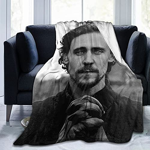 Tom Hiddleston Decke 3D-Druck Lammdecke Plüschdecke Bettwäsche Dekor Decke für Wohnzimmer Schlafzimmer Wohnheim Dekor