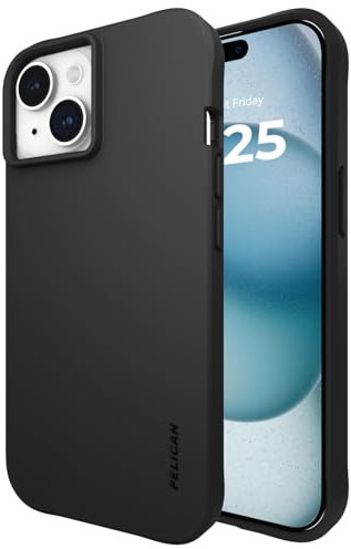 Pelican Ranger Series Hülle/Case für iPhone 15 6.1 [Kompatibel mit Mag Safe] Magnetische Handyhülle mit Anti-Kratz Tech [15FT MIL-Grade Drop Schutz] Schutzhülle für iPhone 15 - Schwarz