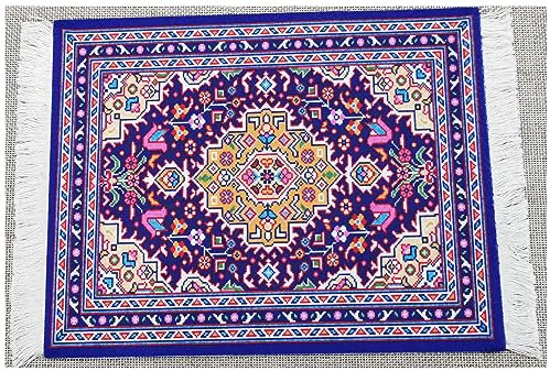 Egurs A20 Rug Mouse Mat Rug Mouse Pad Oriental Persian Mini Carpet Mouse Mat with Tassel Small Mousepad Oriental Carpet Computer Mouse Mat Funny Office Accessories for Table Decoration