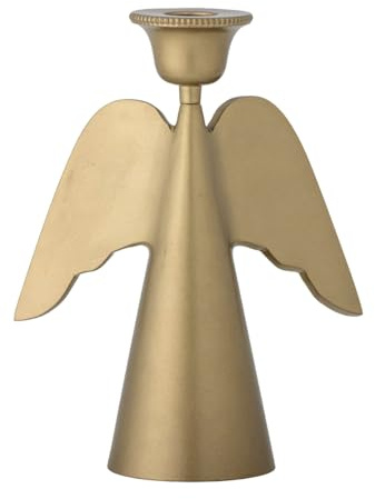 Bloomingville Marica Kerzenhalter aus Messing in der Farbe Gold in Form eines Engels, Höhe: 20 cm, Breite: 15 cm