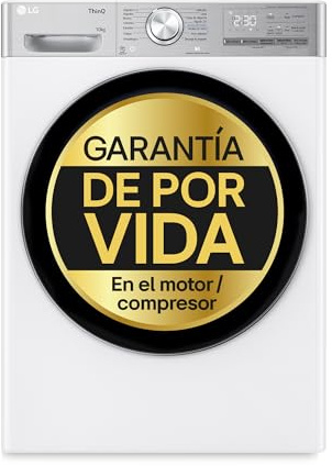 LG RH10V9AV2WR - Secadora 10kg, Bomba de Calor Dual Inverter Compressor, Eficiencia Clase C, Serie 900, Tecnología Eco Hybrid Gran LED, Acero Negro Mate