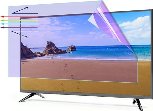 CIADAZ 42-55 Inch Anti-Glare TV Screen Protector, Matte Protective Film Anti-Blue Light Relieve Eye Fatigue for Sharp, Sony, Samsung, Hisense, LG Etc / 55in 1221x689mm