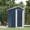 LAPOOH Geräteschuppen, Gartenhaus, Fahrradunterstand, Gartenhütte, Schuppen Garten, Gartenhäuser, Lagerschuppen, Anthrazit 126x97,5x177 cm Verzinkter Stahl