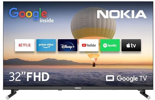 NOKIA 32 Zoll (80 cm) Google TV FHD (WLAN, Triple Tuner DVB-C/S2/T2) – FN32GE320 - 2023