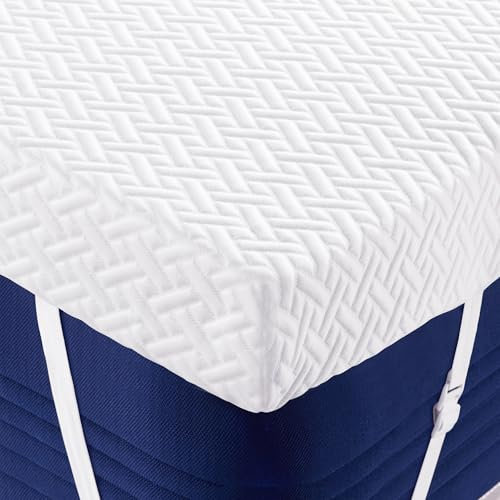 Fijinhom 3 Inch Memory Foam Mattress Topper Double Bed,Thickness Mattress Toppers for Back Pain Relief,Cooling Bed Topper with Washable Cover (Double-135x190cm)