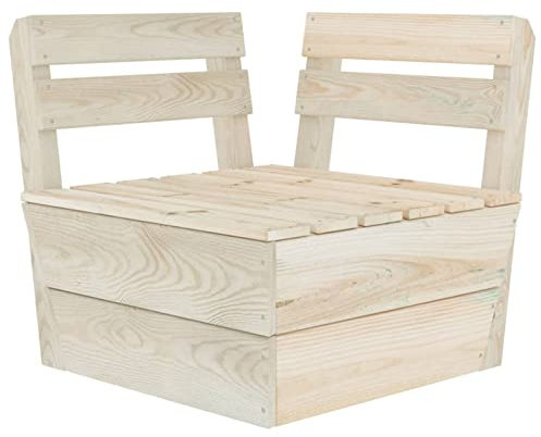 ZEYUAN Modulares Palettensofa, Gartenlounge, Outdoor Sofa, Loungemöbel, Balkonmöbel Lounge, Garten Sofa, Balkonset, Terrassenmöbel, Eckteil Imprägniertes Fichtenholz
