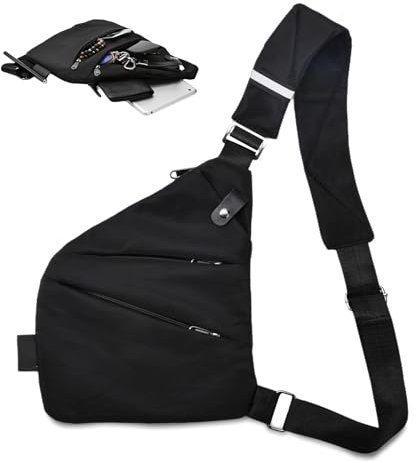 YAOZUP Diebstahlsichere Reisetasche, Diebstahlsichere Umhängetasche, Multi-Pocket Brusttasche für Damen und Herren, Anti Diebstahl Tasche, Diebstahlsichere Tasche für Wandern Joggen Radfahren