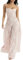 xxxiticat Robe d'été pour femme - Style bohème - Col floral - Robe maxi - Taille haute - Volants - Plage, rose clair, L