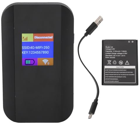 4G WiFi Mobile Hotspot for Travel, 500Mbps Portable WiFi Router Supports More Than 10 Users, Smart Color Screen Wireless WiFi Hotspot with SIM Card Slot Supports Bands