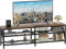 TV-Schrank, Fernsehtisch, Lowboard für Fernseher bis zu 70 Zoll, Fernsehschrank mit 3 offenen Fächern, TV-Regal für Wohnzimmer Schlafzimmer, 160 x 40 x 50 cm, Industrie Design, Stahlgestell, Braun