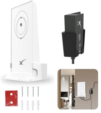 ohbien Router Wandhalterungs Kits für StarLink Mesh V2 Router Schutz, StarLink Internet Wall Mount Holder Kit, ABS Satelliten Halterungen für Stromversorgung und WiFi