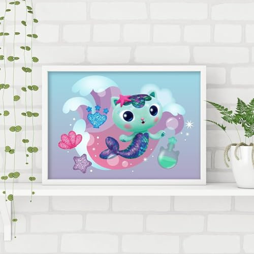 Themed Gabby's Dollhouse Print – MerCat Waves Poster Kinder Wandkunst (21 cm x 29,7 cm – A4)