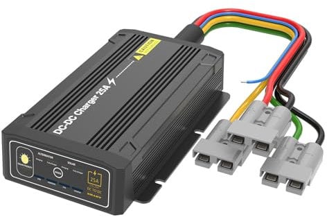 12V 40A DC to DC Charger with MPPT On-Board Battery Charger for LiFePO4 Lithium Gel STD GEL AGM Using Multi-Stage Charging for RVs, Truck, Motorhome, Commercial Vehicles, Boats & Yachts (25A)