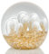 2.95 Crystal Figurines Ball Gold Bubble Corals Ocean Waves Hand Blown Glass Orb Art Paperweight for Decor Sea Lovers Office Collectible Ornament for Women (Golden)
