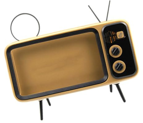 Levemolo Retro Tv Phone Holder Speaker Coffee Color Mobile Phone Stand for Desk and Outdoor Use