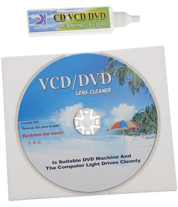 BELLIFFY Cd Player Reinigungsset Mit Bürste Und Reinigungsflüssigkeit Staubentfernendes Reinigungstool Für Cd Vcd Und DVD Spieler Langlebiges Material Einfache Anwendung Vielseitige Kompati