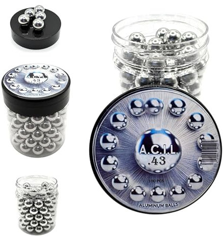 Bolas de aluminio en 43 Caliber Solid Resuable Seamless Paintballs for High Impact, Training, Target Practice and Defense. 43 Cal.