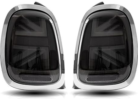 Generisch Auto Rücklicht Paar Rückleuchten für 2014–2019 für Mini für Cooper F55 F56 F57 UNION JACK LCI rote Linse hintere Rückleuchte für mit Animation Rückleuchte(2PCS E)