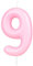 Hongplus Macaron Pink Number 9 Candle, 9 Birthday Candle, Macaron Pink Happy Birthday Candles for Cake,Cake Topper Decorations for Girl Women Pastel Sweet 9 Birthday Party Decorations Supplies