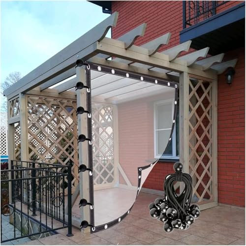 CATANK Telo Impermeabile Trasparente con Occhielli per Piante da Giardino Pergola 10x15'/3x4,5m Personalizzabile e Isolamento Termico