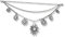 Charivari 3-reihig 24cm Dirndl Miederkette Edelweiss Strass altsilber farben