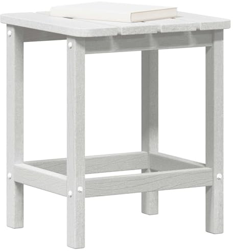 vidaXL Side Table White 38 x 38 x 46 cm Polyethylene