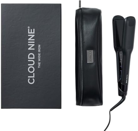 CLOUD NINE La nuova piastra per capelli larga | Controllo della temperatura variabile | Modalità Revive Piastre arricchite con minerali | Display digitale Cavo girevole a 360°