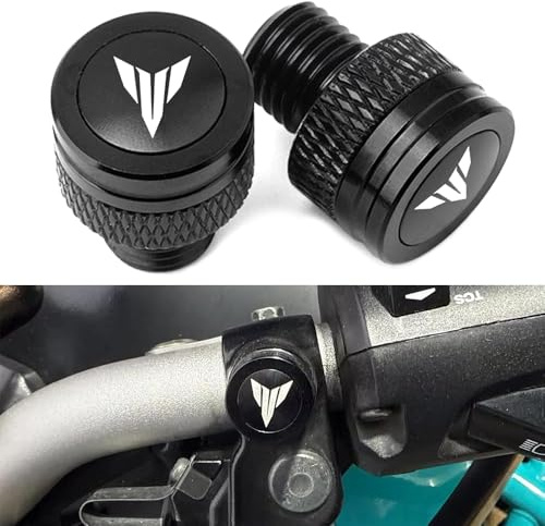 Motorrad Spiegel Blindstopfen Schrauben M10 Für MT07 2024 2025 Zubehör MT09 SP MT10 2023 2022 MT 07 09 10 MT-07 MT-09 MT-10 MT-25 FZ09 FZ07 Spiegelschrauben Dekorativer Stopfen (Schwarz)